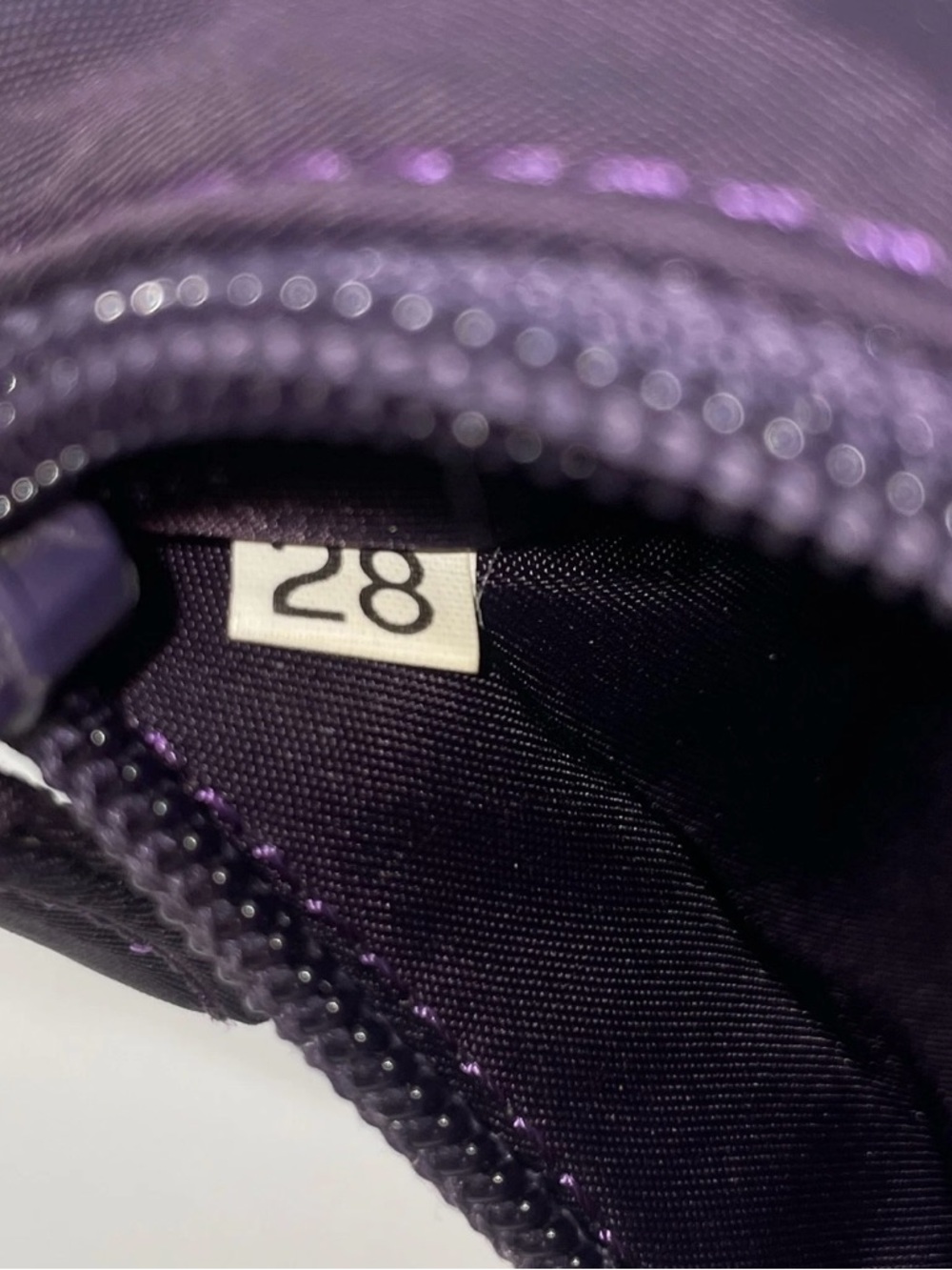 Prada Deep Purple Nylon Shoulder Bag with Triangle Logo y2k - Picture 15 of 15